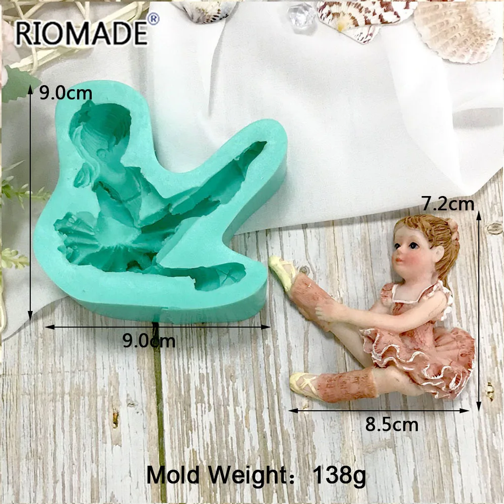 Cute Ballet Dancing Girl Silicone Mold Fondant Cake Decorating Tools Biscuit Chocolate Dessert Sugar DIY Crafts Baking Mould