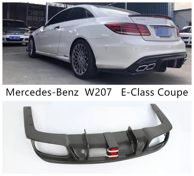 Carbon Fiber Rear Lip Spoiler For Mercedes-Benz W207 E-Class Coupe E260 E300 E320 E63 2014 2015 2016 Bumper Diffuser Spoilers