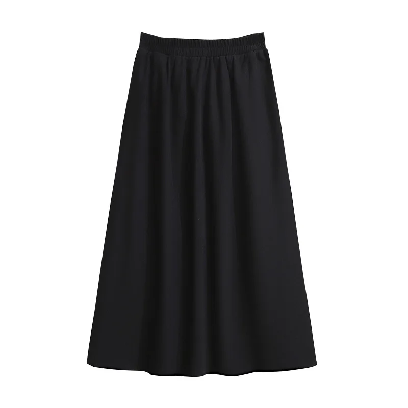 New 2021 Ladies Autumn Winter Plus Size Skirt For Women Large Loose A-line Black Brown Midi Skirts 3XL 4XL 5XL 6XL 7XL