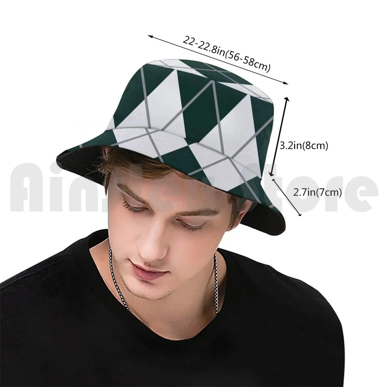 House Argyle - Sly Sun Hat 551 Bucket Hat House Color Argyle Tartan Guild Proud Golfer Black And Yellow