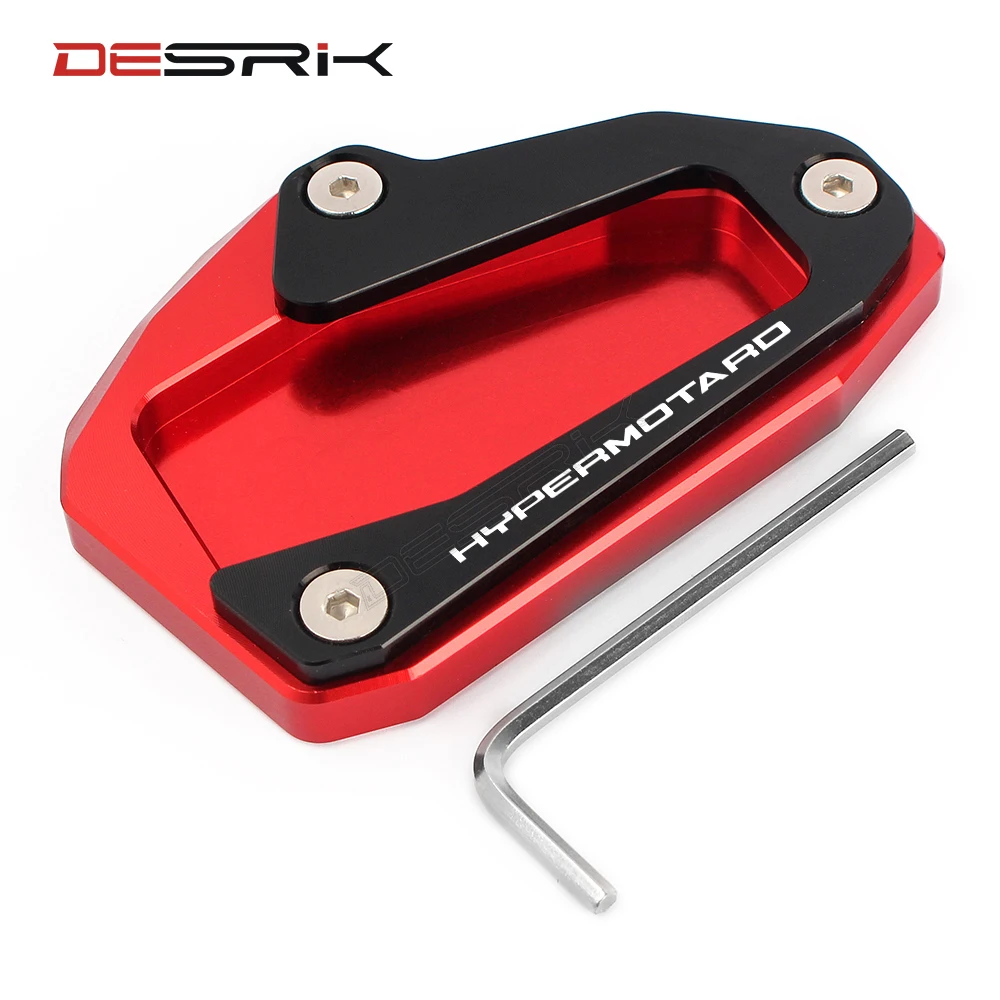 Motorcycle CNC Kickstand Extension Plate Side Stand For DUCATI Hypermotard 950 821 939 Side Stand Enlarge Plate