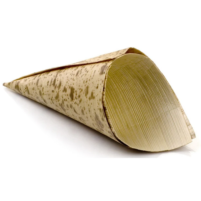 20 قطعة × لوازم حفلات الزفاف المنزلية أدوات المائدة الحيوية القابل للتصرف البطاطس المقلية أوراق الخيزران المخاريط #5