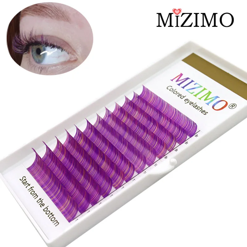 2021 New Color False Eyelashes Thickness (0.07/0.1mm) Natural Extension Soft Makeup Factory Wholesale Light Blue Mix.