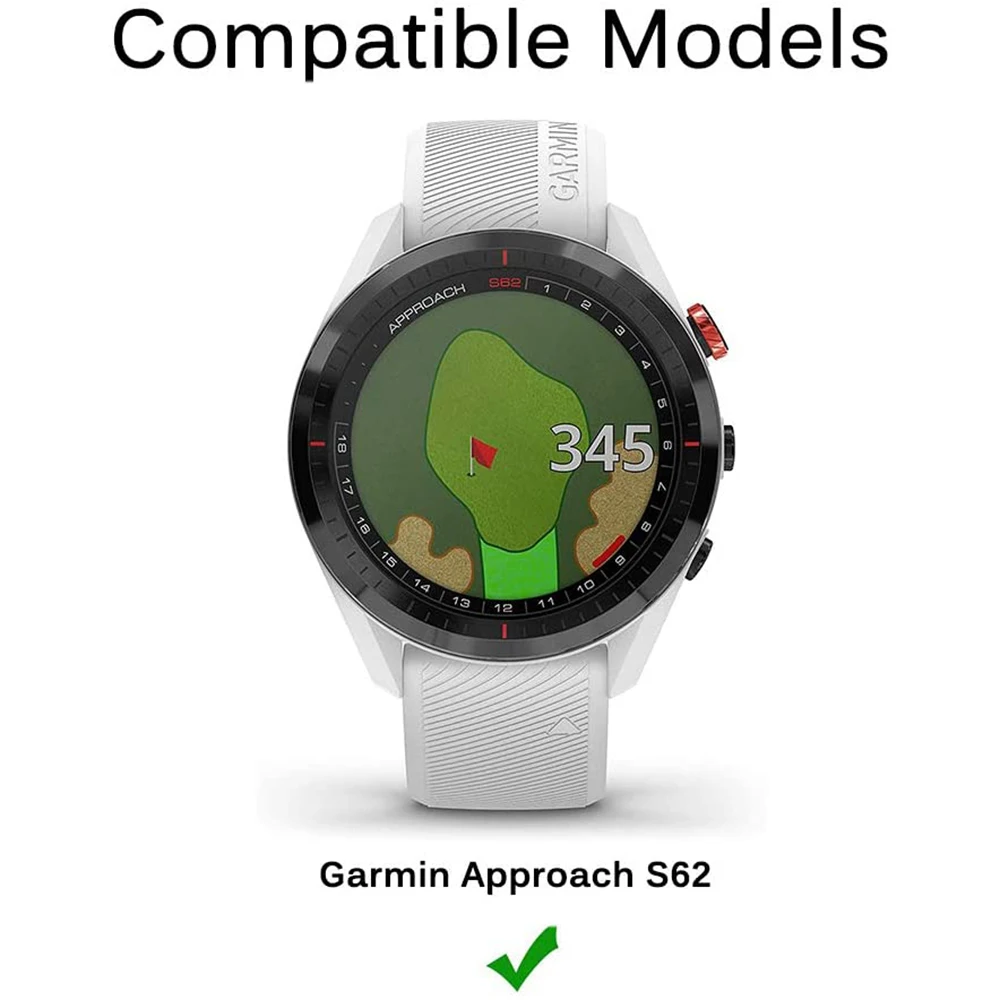 Compatible for Garmin Approach S62 Screen Protector Film, Waterproof Tempered Glass Screen Protector Film for Approach S62