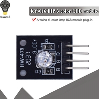 WAVGAT Smart Electronics 4pin RGB Module KY-016 Three Colors 3 Color RGB LED Sensor Module for Arduino DIY Starter Kit KY016