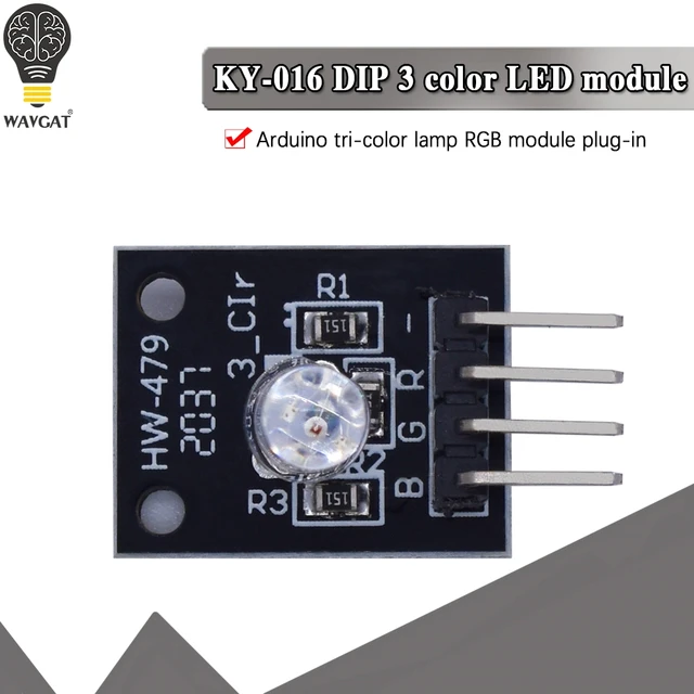 WAVGAT Smart Electronics 4pin moduł RGB KY-016 trzy kolory 3 kolor RGB czujnik LED moduł dla Arduino zestaw startowy DIY KY016