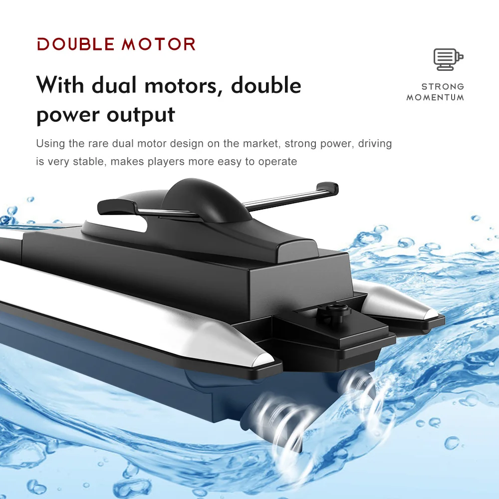 2.4GHz RC High Speed Boat LSRC-B8 Waterproof Model Electric Racing Speedboat Dual Motors 25km/hour Toys Boys VIP Free Shipping