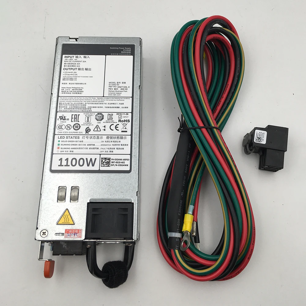 For DC Power Supply for DELL R920 R820 1100W E1100D-S0 AA27120L Comes With Cable And Conversion Head 100% Test Before Delivery