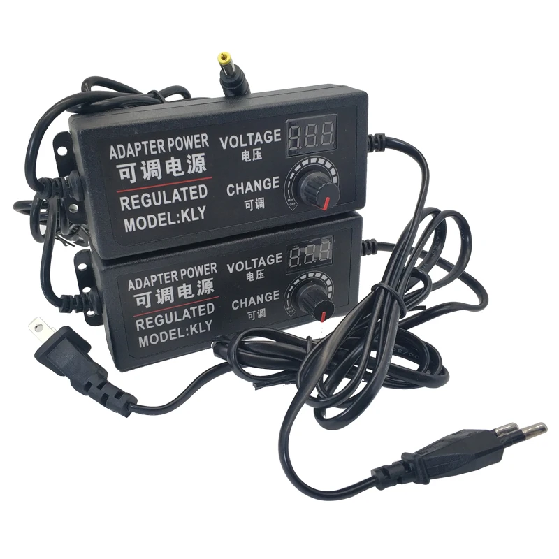 Adaptador de fuente de alimentación AC DC 3V 9V 12V 24V pantalla de visualización ajustable transformadores regulados por voltaje 220V a 12V fuente