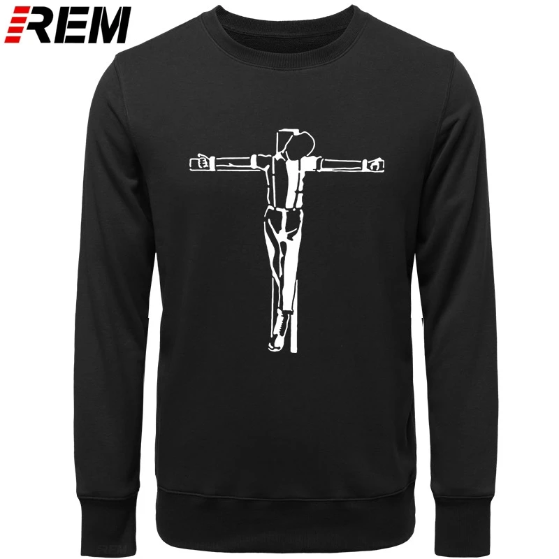 REM Crucified Skinheads Skins Trojan Printed Male Harajuku Men's Hoodies, Sweatshirts