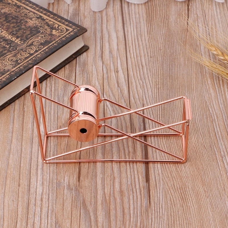 Rose Gold Hollow เครื่องตัดเทป Washi TAPE Storage Organizer เครื่องตัดเทปเครื่องเขียนอุปกรณ์สำนักงาน