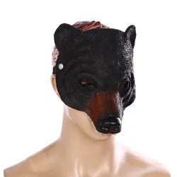 Halloween 3D Party Fierce Ears Bear Mask Animal PU Foam Adult Anime Face Cosplay Carnival Masquerade Cosplay Bar Costume Props