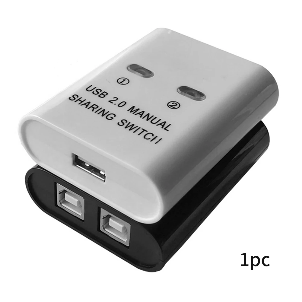 USB Printer Sharing อุปกรณ์2 In 1 Out แชร์เครื่องพิมพ์อุปกรณ์2พอร์ต Kvm สลับ Splitter Hub Converter plug และ Play