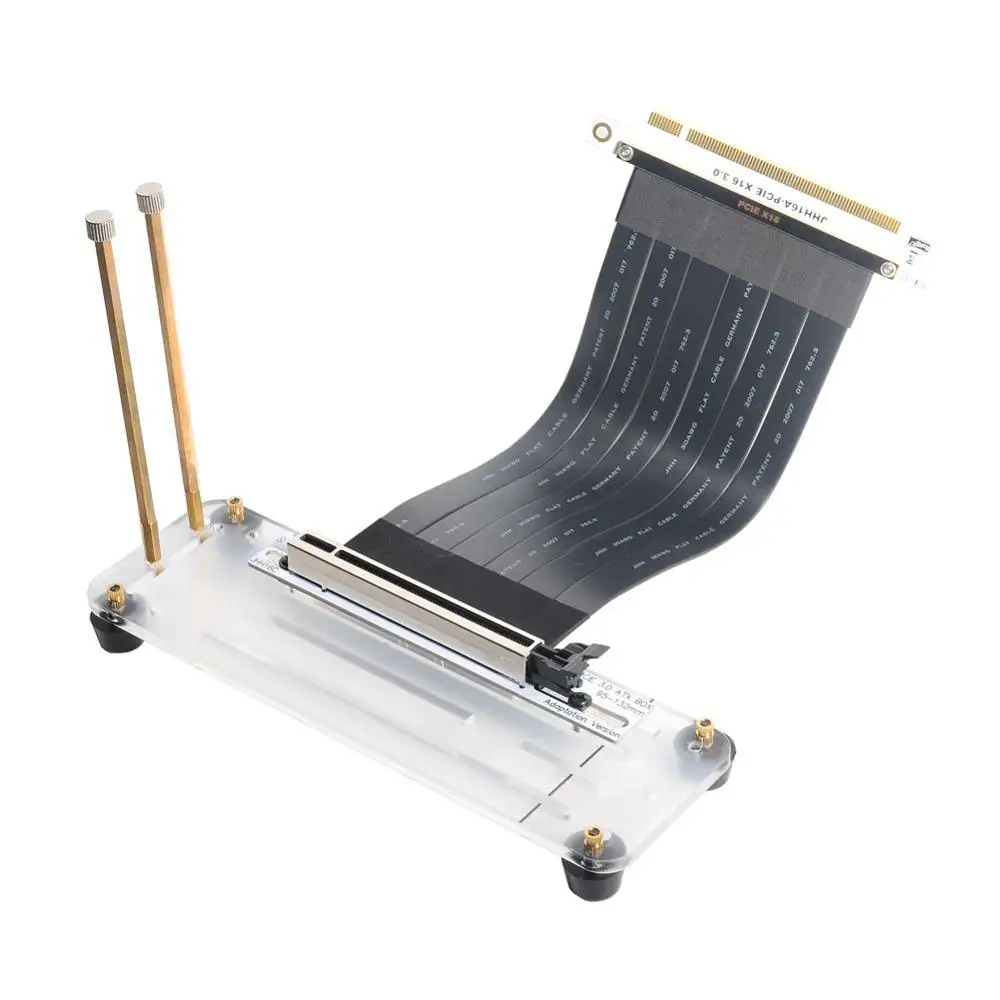 Graphics Card Vertical Kickstand Bracket GPU Holder & Standoff with PCI-E 3.0 GEN3 16X Riser Extension Cable Black Color 10-60cm