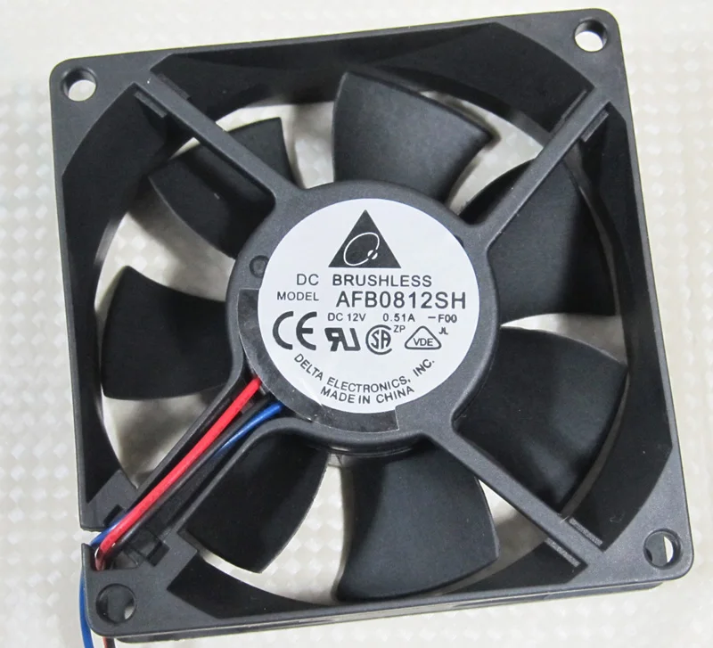 1pc 델타 AFB0812SH 80x80x25mm 80mm 8025 12V 0.51A 46CFM DC 브러시리스 냉각 팬