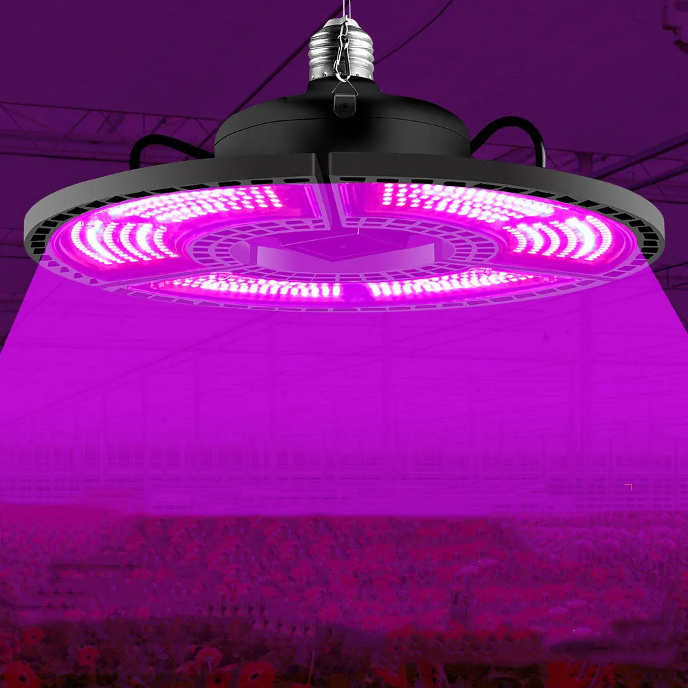 E27 vermelho e azul espectro dobrável planta luz led crescimento da planta luz de estufa à prova dwaterproof água luz do berçário luz uv planta