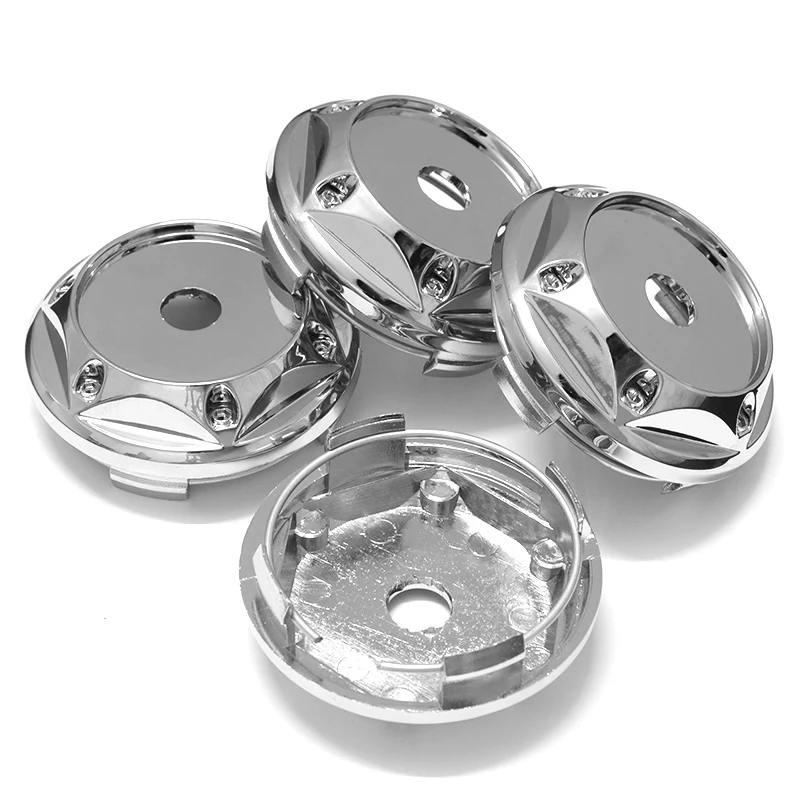 4Pcs 68mm fit 45mm Logo Car Vehicle Wheel Rim Center Hub Cap Cover No Logo Car Rim Hubcap Chrome ABS Plastic Car Wheels Parts