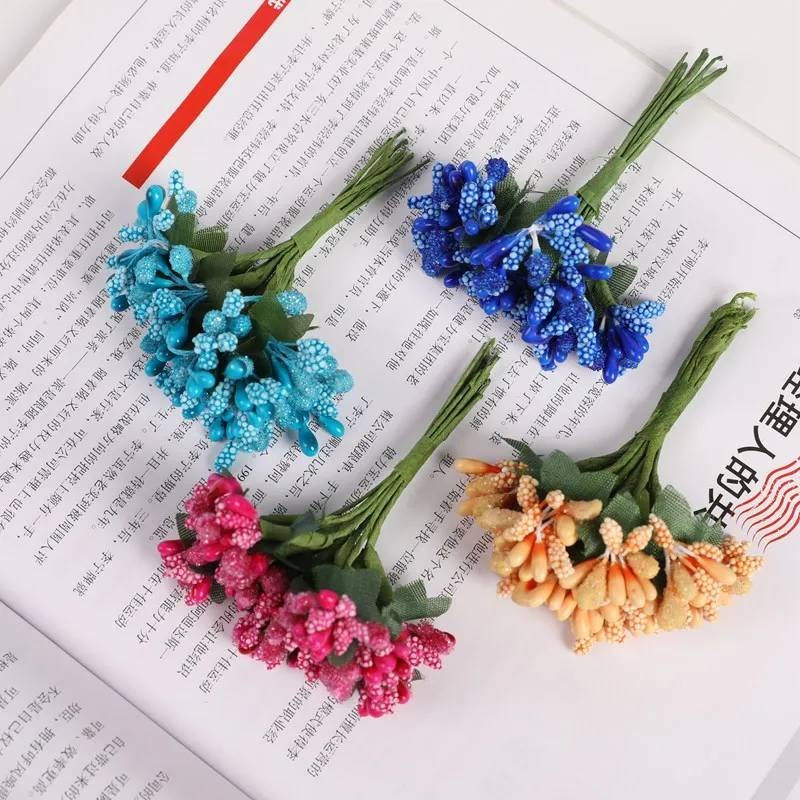 12 Pieces Artificial Berries Wedding Decoration Home Decoration Accessories Garland Material Handmade Pe Foam Flower Candy Boxes