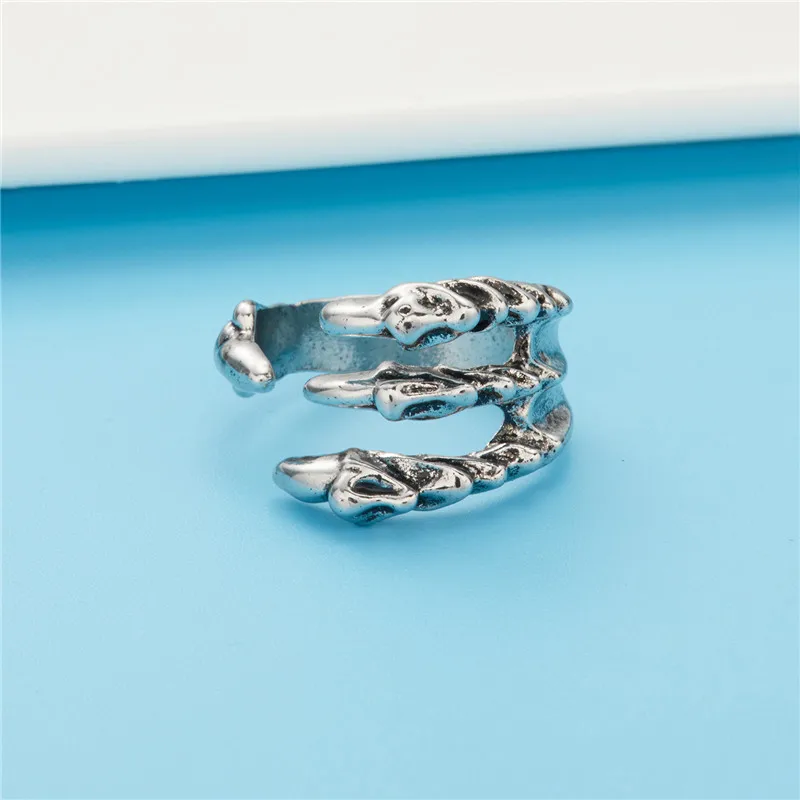 Vintage Chic Katzen-Tier-Knöchelringe für Frauen, Charmante Gothic Punk Frosch-, Hasen-, Oktopus-Offene Fingerringe, Modeschmuck – Detail 28