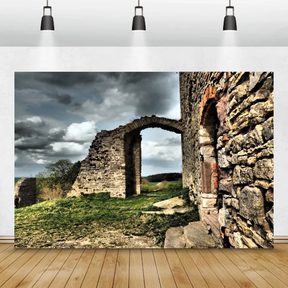 Laeacco Old Stone Cave Hole Light Interior Portrait Photographic Backgrounds Customized Photography Backdrops For Photo Studio