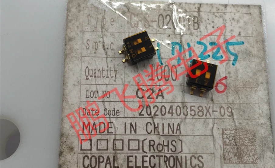 2PCS/lot Import Japan COPAL CFS-0200TB Dial Switch 2 2P Ping Dial Code 2.54mm Point