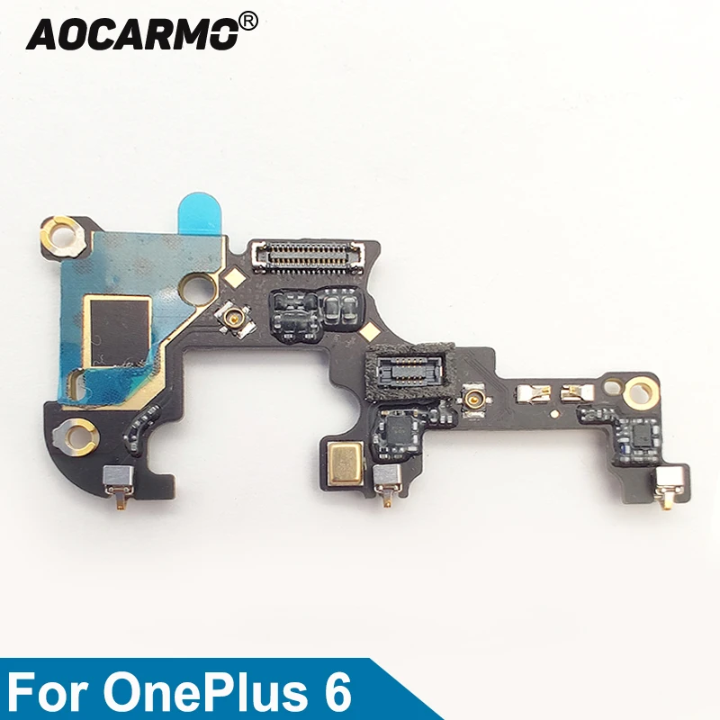 Aocarmo Antenna Connector Mic Microphone Circuit Board Flex Cable For OnePlus 6 A6000 Replacement Part