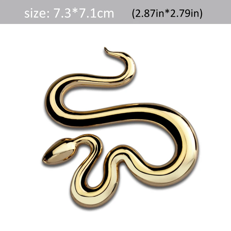 AQTQAQ 1 قطعة ثلاثية الأبعاد ثعبان معدني سيارة الجانب الحاجز الخلفي الجذع شعار شارة ملصق الشارات ل جيب رانجلر ، زينة السيارات