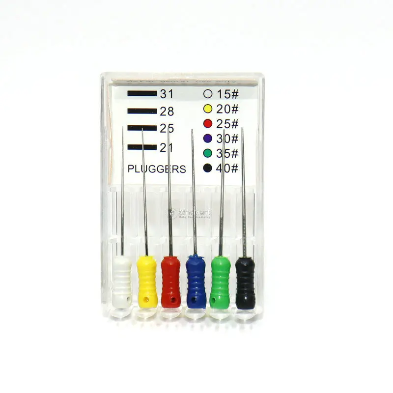 1Pack Dental Pluggers Files Stainless Steel 21mm 25mm for Condensating Gutta Percha Endo Files Endodontics Instruments