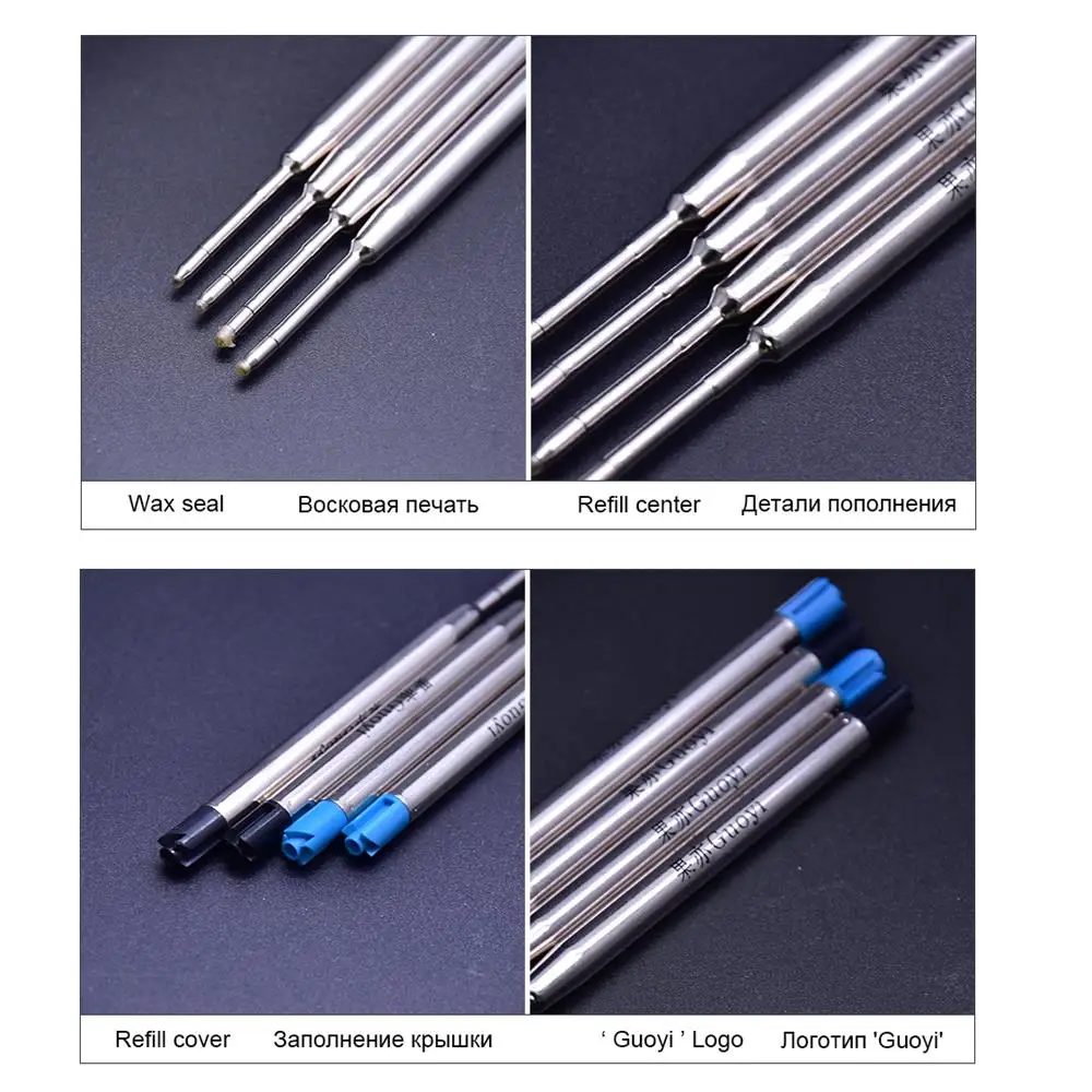 Guoyi D099 ballpoint pen refill 10pc/lot novel for office stationery gift pen hotel business writing length 700m G2 424 pen