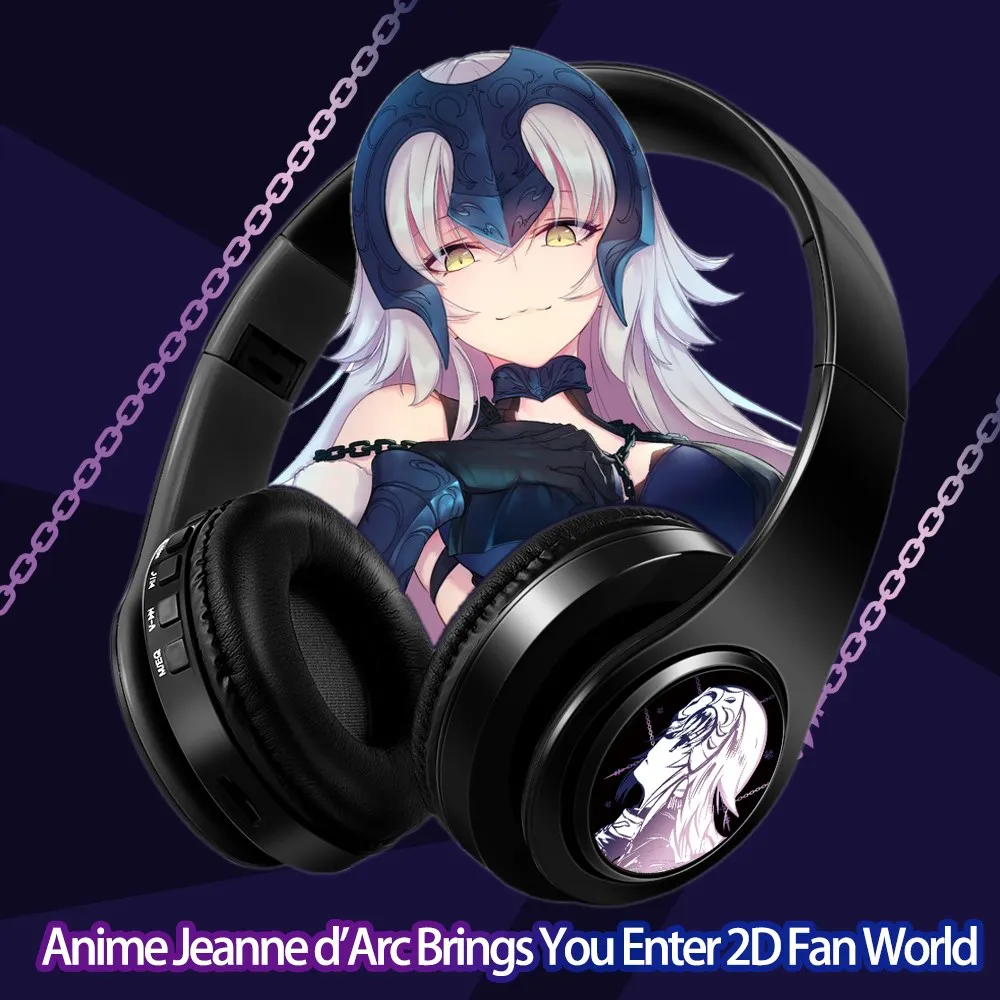 Hot Sell Anime Fate/Grand Order FGO Jeanne d'Arc Wireless headset Bluetooth Headphones for Playing Games Sport Earphone Earbuds