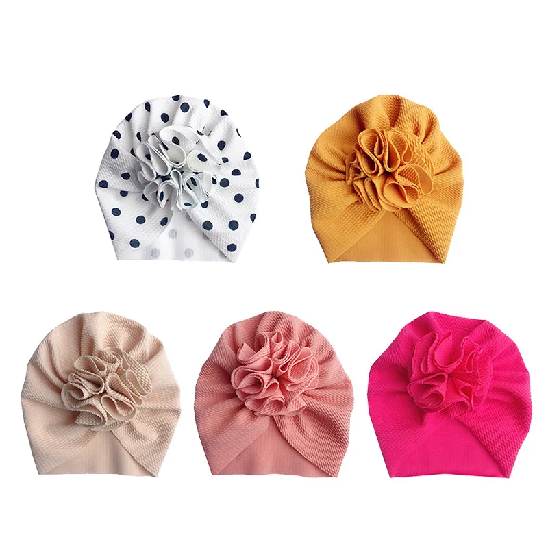 Lovely Flower Baby Hat Soft Baby Girl Hat Turban Spring Infant Toddler Newborn Baby Cap Bonnet Headwraps Kids Hat Beanies