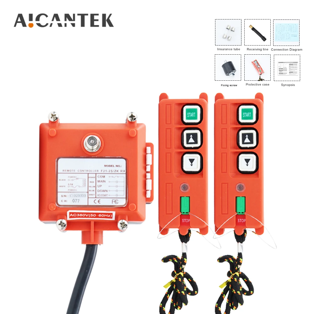 F21-2S Wireless Industrial Remote Control 220V/12V/24V Electric Hoist Controller Winding Engine Sandblast Switch Used Radio