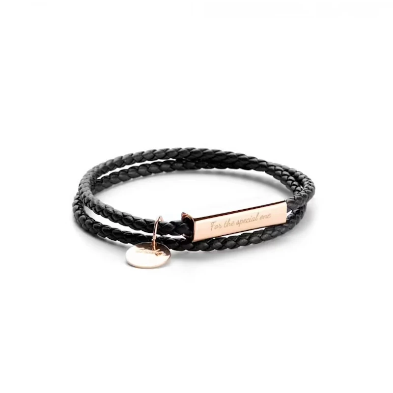 Custom Ricordi Steel Wire Wrap Bracelet Personalized Friendship Jewelry Handmade Braided Rope Bracelet Couple Christmas Gift