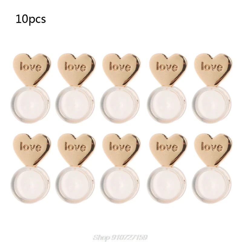 10Pcs Heart Love Earring Lifters Earring Lifts Backs Adjustable Earring Ear N27 20 Dropshipping