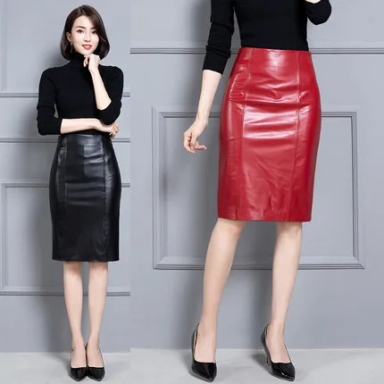 

Top brand New Fashion 2020 Genuine Sheep Real Leather Skirt K25 high quality