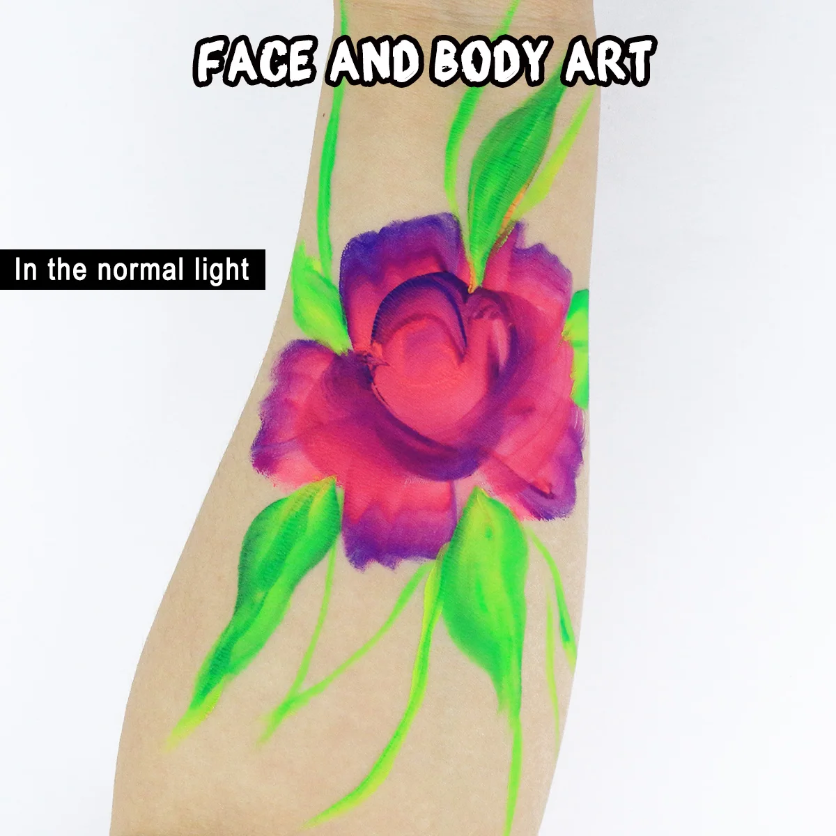 Bowitzki 50g professional Face and body Painting Neon Rainbow Split Cake Water actived eyeliner Makeup eyeshadow
