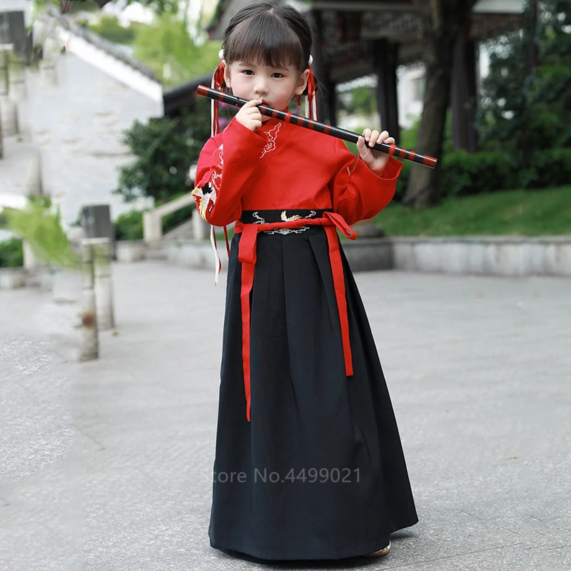 Traditional Cosutume Kids Japanese Style Kimono Baby Girl Boy Yukata Samurai Costume Embroidery Crane Haori Robe Party Cosplay