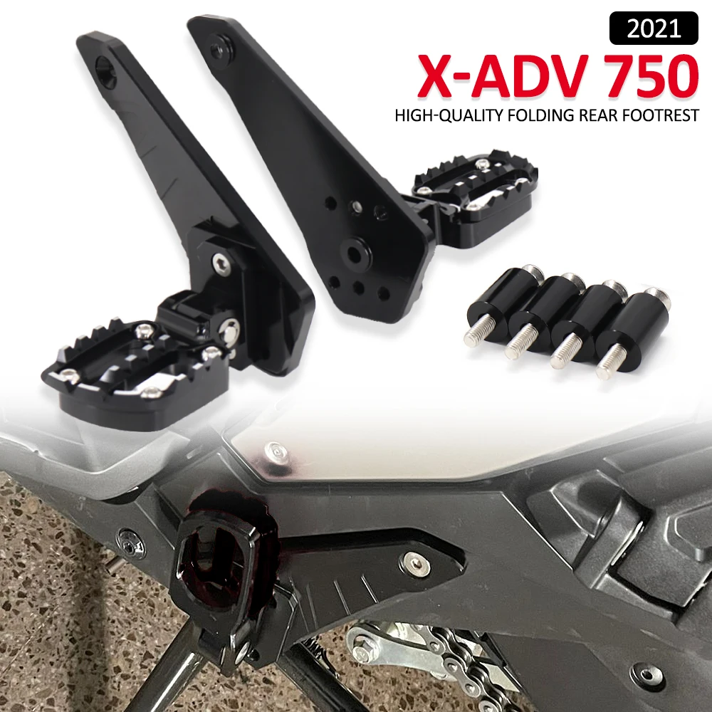 

New 2021 2022 Motorcycle accessories Folding Rear Foot Pegs Footrest Passenger For Honda XADV X-ADV 750 XADV750 X-adv xadv 750