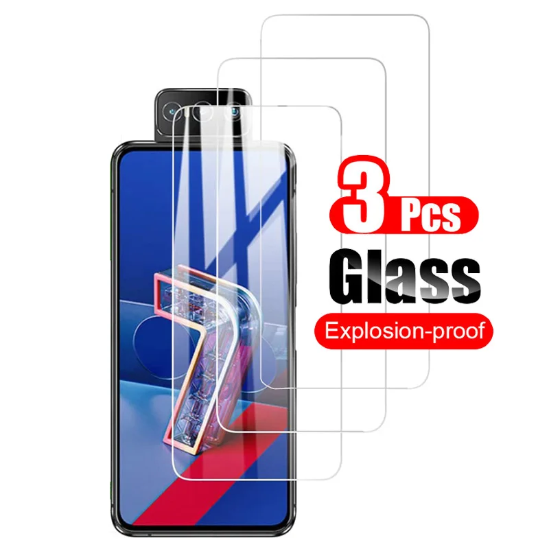 3Pcs Tempered Glass for Asus Zenfone 7 ZS670KS 7 Pro ZS671KS Screen Protector For Asus Zenfone7 Protective Film Glass Shield 9H