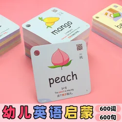 600 Words 20 Categories Cognition Learning Card Animal Shape Color Montessori Educational Chinese English Flash Cards For Kids