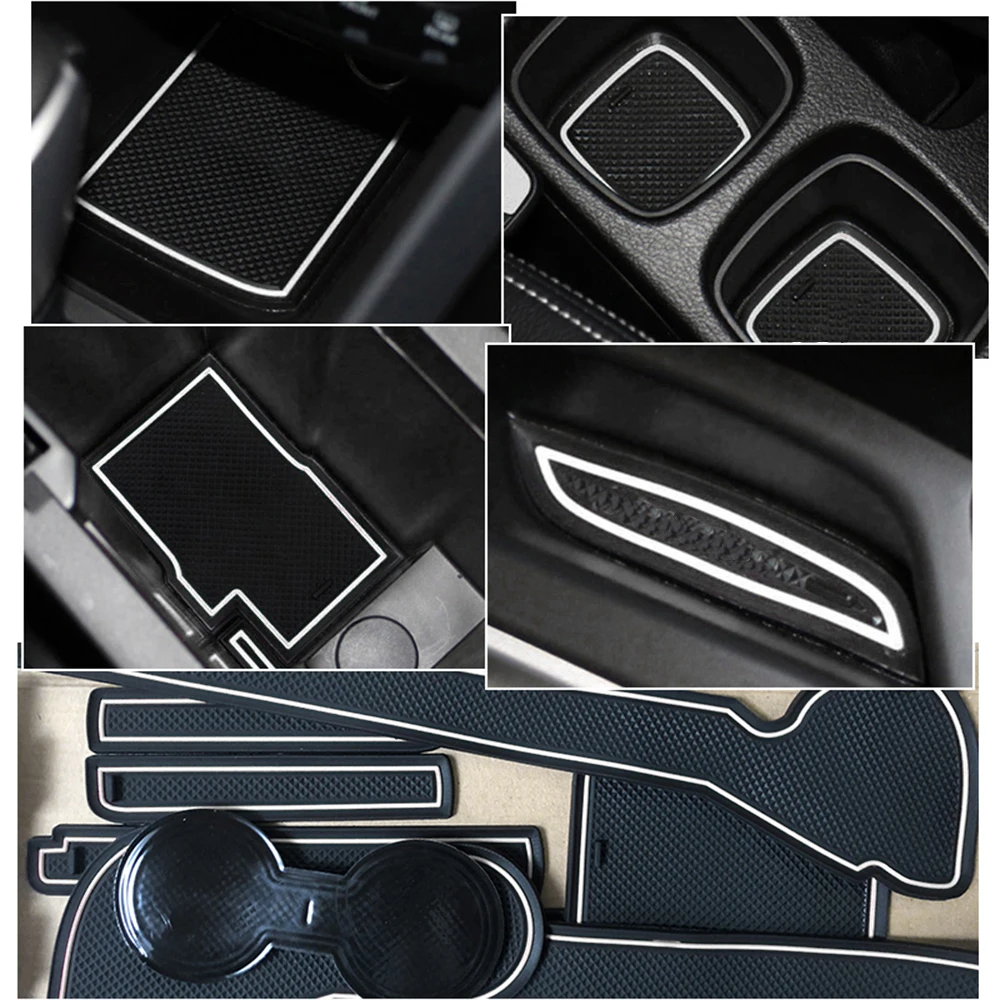 Car Door Groove Mat For suzuki SX4 S-Cross 2014-2018 Gate Slot Mat Rubber Anti-Slip Mat