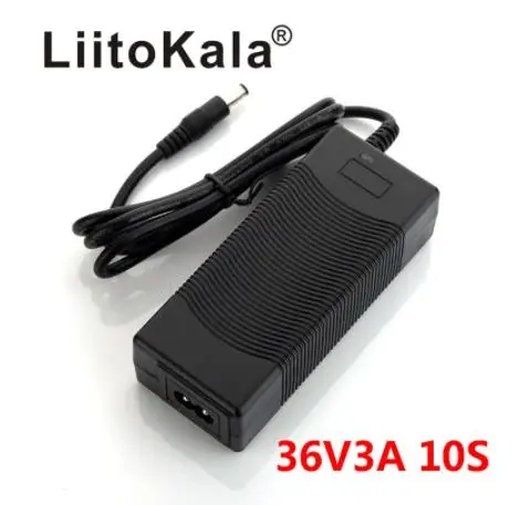 Liitokala 36V 2A /3A battery charger Output 42V 2A/3A Charger Input 100-240 VAC Lithium Li-ion Charger For 10S 36V