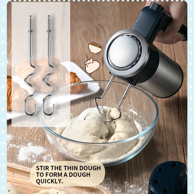 泡立て器電気家庭用ハンドヘルド自動バター機と生地ミキサーミニベーキングステンレス鋼ミキサー