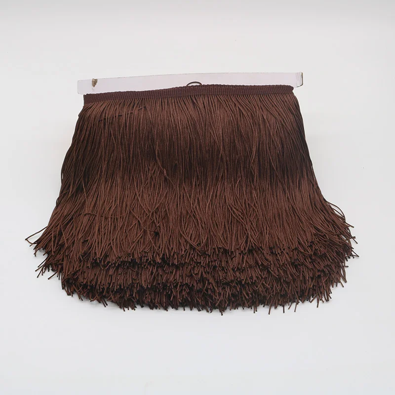 Großhandel 20 cm lange Fransen-Spitzenborte aus Polyester, Spitzenband zum Nähen, für lateinamerikanische Kleider, Bühnenbekleidung, Vorhänge, DIY-Nähzubehör – Detail 3