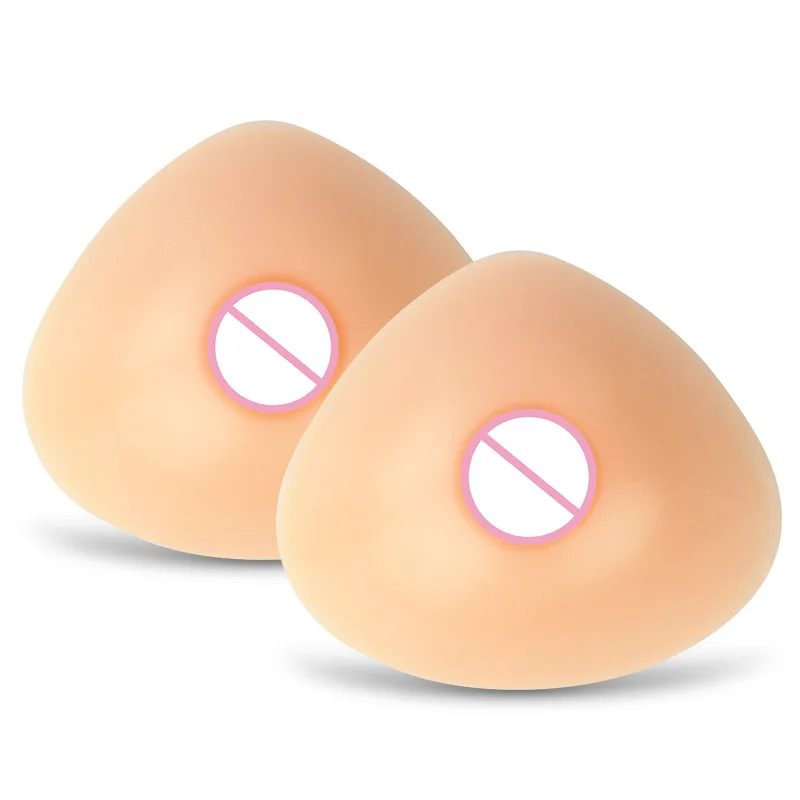 ONEFENG Hot Selling Soft Silicone Fake Breasts Realistic Sexy Boobs Triangle Shape for Crossdresser 400-1600g/Pair