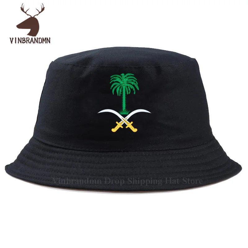 Emblem of Saudi Arabia SA SAU Baseball caps fashion 2021 nation team Saudi Arabian Arm of Coats Bucket hats fitness Fishing hats