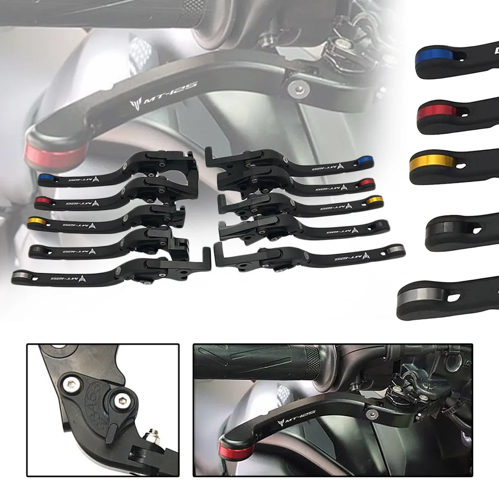 For Yamaha MT 125 2014 2015 2016 2017 2018 2019 Motorcycle CNC Brake Clutch Levers Handlebar Grip Handle Grips MT125 MT-125 LOGO