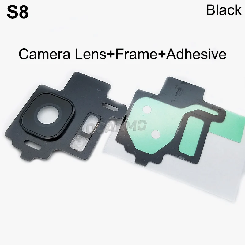 Aocarmo Rear Back Camera Lens Glass Ring Cover With Frame Adhesive For Samsung Galaxy S8 SM-G9500 5.8\