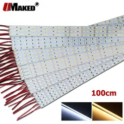 100pc10 0CM listwa LED światła wysokiej jasne SMD 5050 5630 7020 8520 4014 283512V/24V sztywny pasek ciepły/zimny do szafki lampa kuchenna DIY