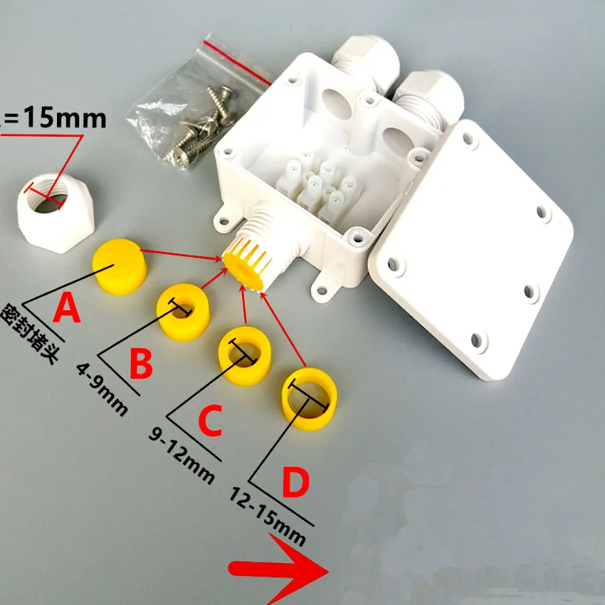 3 Way Plastic Waterproof External Electrical Junction Box Wire Connector IP68 Junction Cable Box For Outdoor External Wiring - Image 6